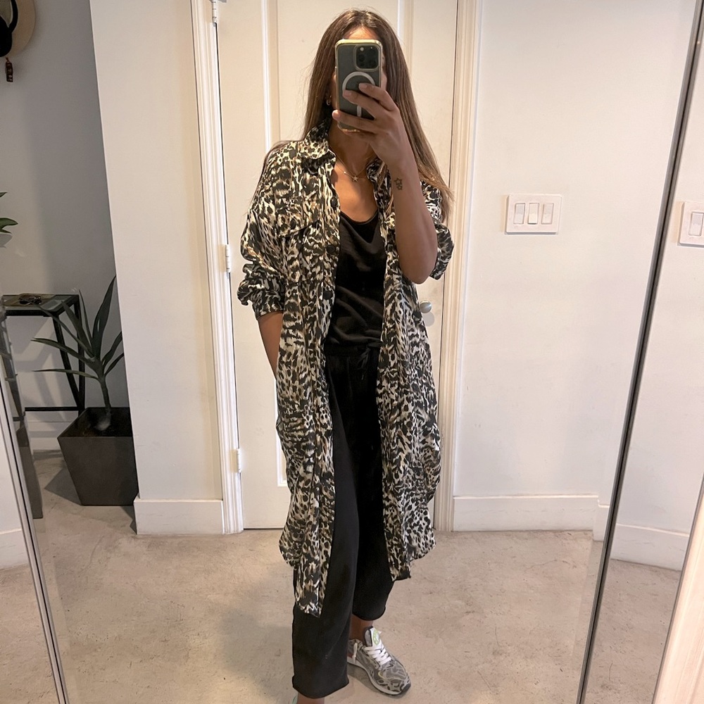 Zara Animal Print Dress in Linen